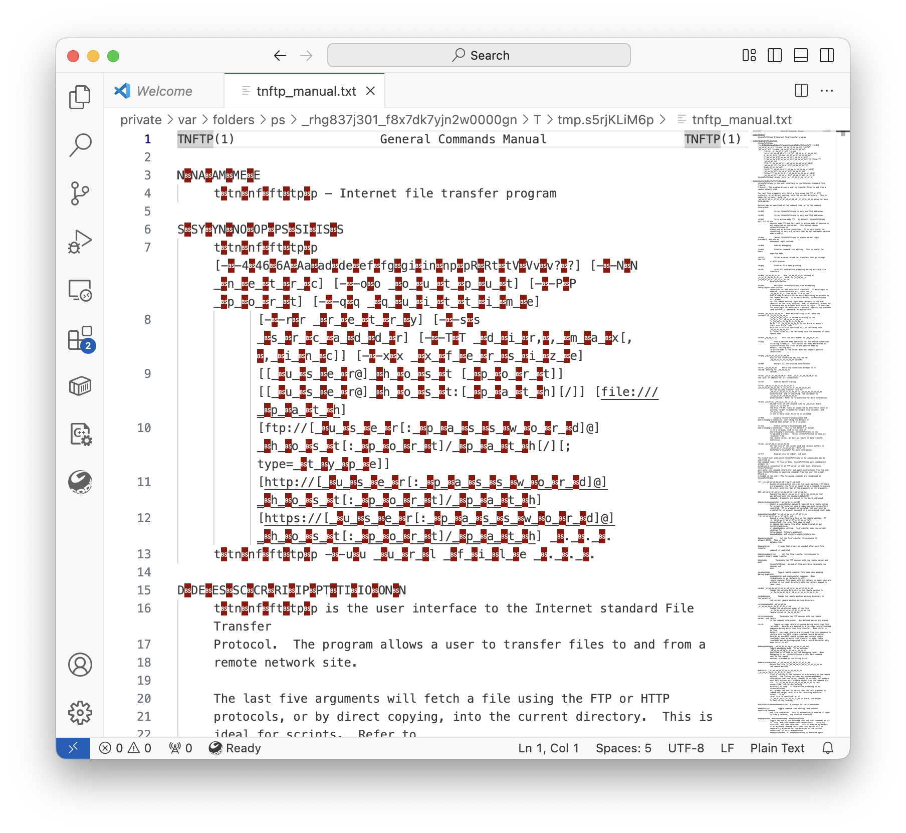 man с символами возврата